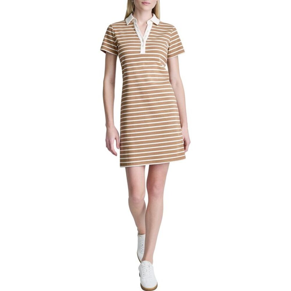 Dkny Womens  Polo Shirt Dress, Multicolor